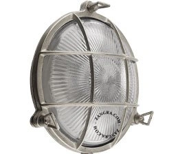 udendørs skotlampe i forniklet messing - Ø 20cm -  IP64