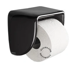 porcelanowy uchwyt na papier toaletowy - czarny