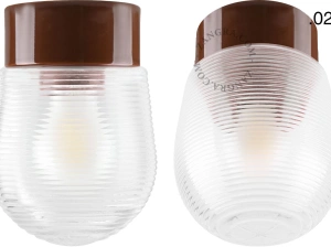 lámpara de porcelana marrón David - Ø 10 cm