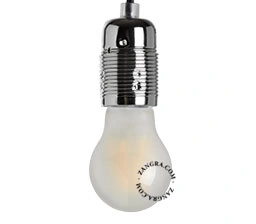 E27 sølvfarvet lampeholder
