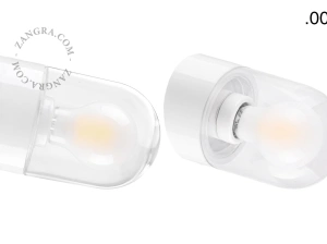 biała porcelanowa lampa ścienna David - Ø 10 cm