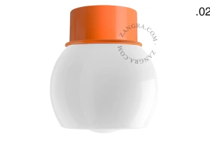 orange wall or ceiling light - glass shade - Ø 10 cm