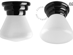 black porcelain Art Deco light Daniel