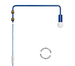 Wandleuchte mit Schwenkarm - blau