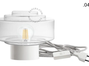 Tisch- oder Wandleuchte aus Porzellan - Glaskugel - Ø 10 cm