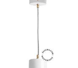 candeeiro suspenso branco - Ø 10 cm