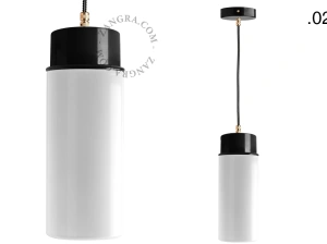 candeeiro suspenso preto - abajur de vidro - Ø 10cm