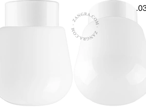 Leuchte David aus weißem Porzellan - Ø 10 cm