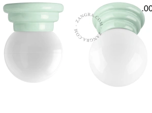 green porcelain Art Deco light Daniel