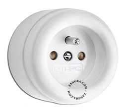 surface mount white bakelite socket - type E
