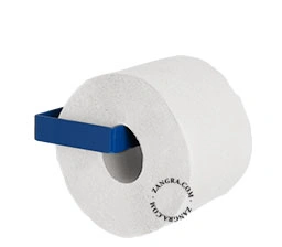 blauwe toiletrolhouder Abel