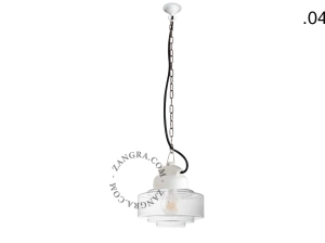 hanglamp van porselein en glas  - IP54