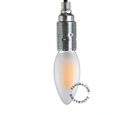 E14 silberfarbene Fassung
