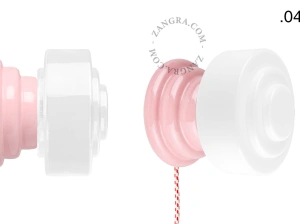 pink porcelain Art Deco table or wall light