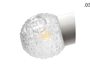 badeværelse væglampe i porcelæn med glasskærm – Ø 10cm - IP54