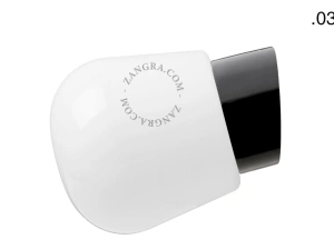 Wandleuchte aus schwarzem Porzellan für das Badezimmer – Glasschirm - Ø 10 cm - IP54