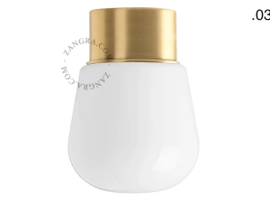candeeiro de teto ou de parede de latão - abajur de vidro - Ø 10 cm