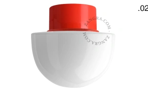 rød væg eller loftslampe - glas skærm - Ø 10 cm