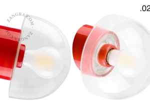 Wandleuchte David aus rotem Porzellan - Ø 10 cm