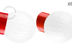 Wandleuchte David aus rotem Porzellan - Ø 10 cm