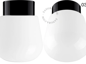black porcelain lamp David - Ø 10cm