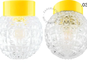 lámpara de porcelana amarilla David - Ø 10 cm