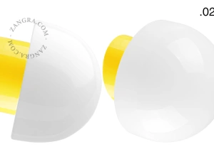 yellow porcelain wall light David - Ø 10 cm