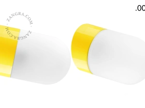 yellow porcelain wall light David - Ø 10 cm