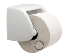 dérouleur papier toilette en porcelaine blanche