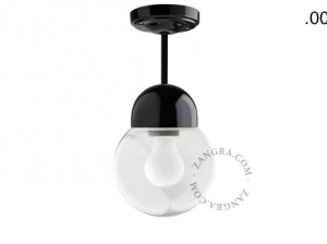 lampa porcelana ze szklanym kloszem