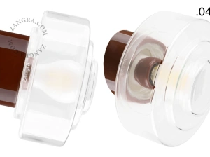 brązowa porcelanowa lampa ścienna David - Ø 10 cm
