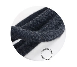 kabel tekstylny - ciemnoszary bawełniany