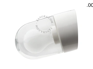badeværelse væglampe i porcelæn med glasskærm – Ø 10cm - IP54
