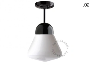 lampa porcelana ze szklanym kloszem
