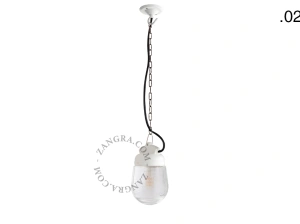 hanglamp van porselein en glas  - IP54