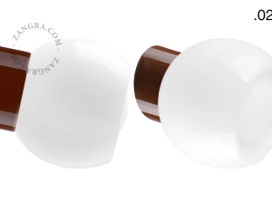 brązowa porcelanowa lampa ścienna David - Ø 10 cm