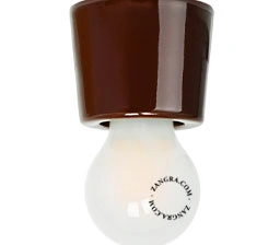 lampe Annie en porcelaine marron