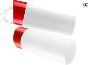 Wandleuchte David aus rotem Porzellan - Ø 10 cm