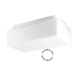 Leuchte aus geblasenem Glas für den Außenbereich oder das Badezimmer – 24 cm - IP43