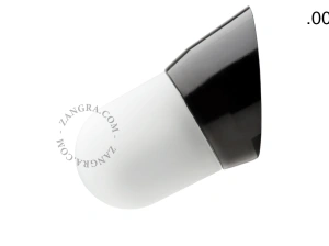 czarna lampa ścienna ze szklanym kloszem - Ø 11 cm