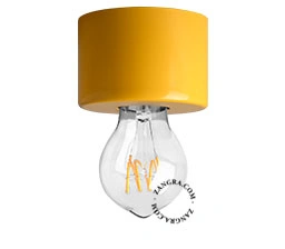 gul væg- eller loftslampe - Ø 8,5 cm
