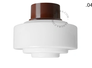 brown wall or ceiling light - glass shade - Ø 10 cm