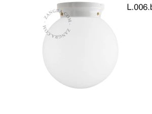 lampada Art Deco Chaella in porcellana bianca