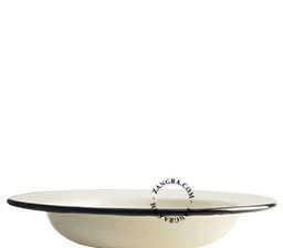 plato hondo esmaltado Ø 24 cm - marfil