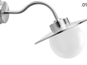 zilverkleurige industriële gevellamp Elda - IP54