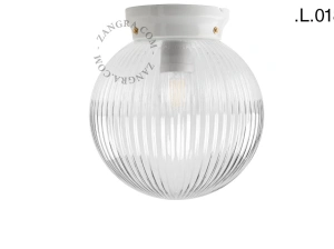 lampada Art Deco Chaella in porcellana bianca