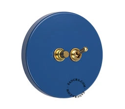 blue switch - two-way or simple brass toggle switch & push-button