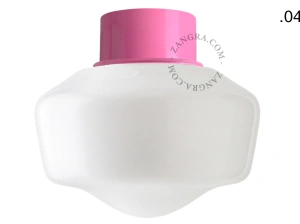 pink wall or ceiling light - glass shade - Ø 10 cm