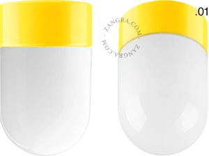 lámpara de porcelana amarilla David - Ø 10 cm
