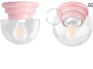pink porcelain Art Deco light Daniel
